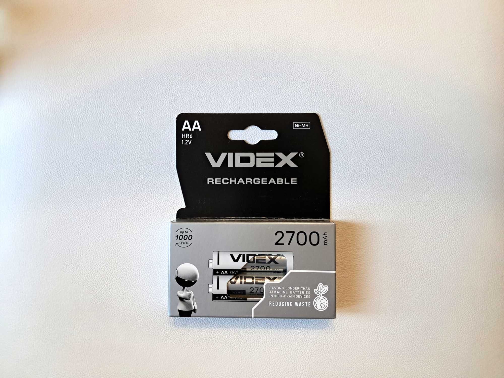Комплект аккумуляторов AA Videx 2700 mAh 2 штуки