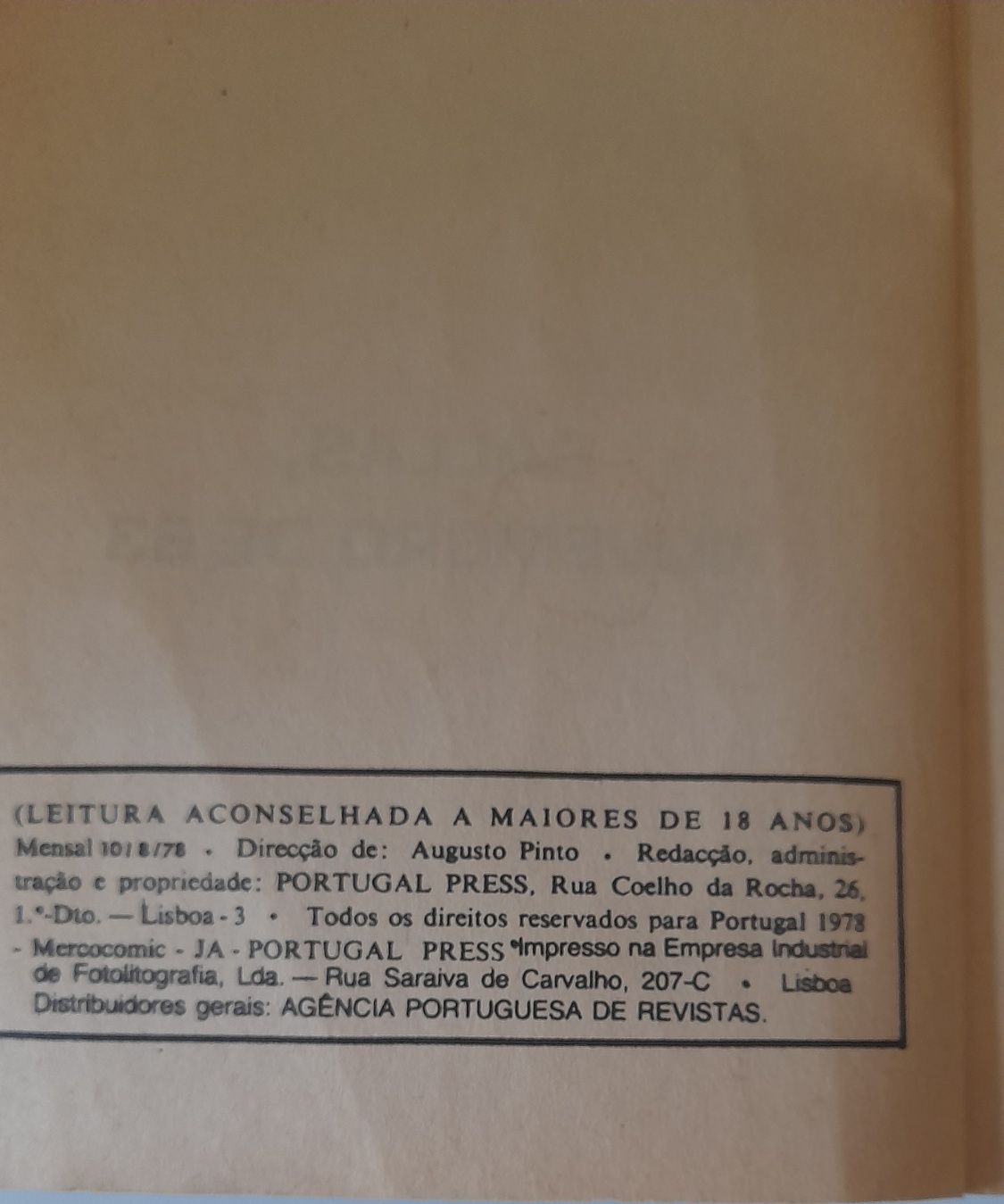 Kennedy Banda desenhada adultos - 1978