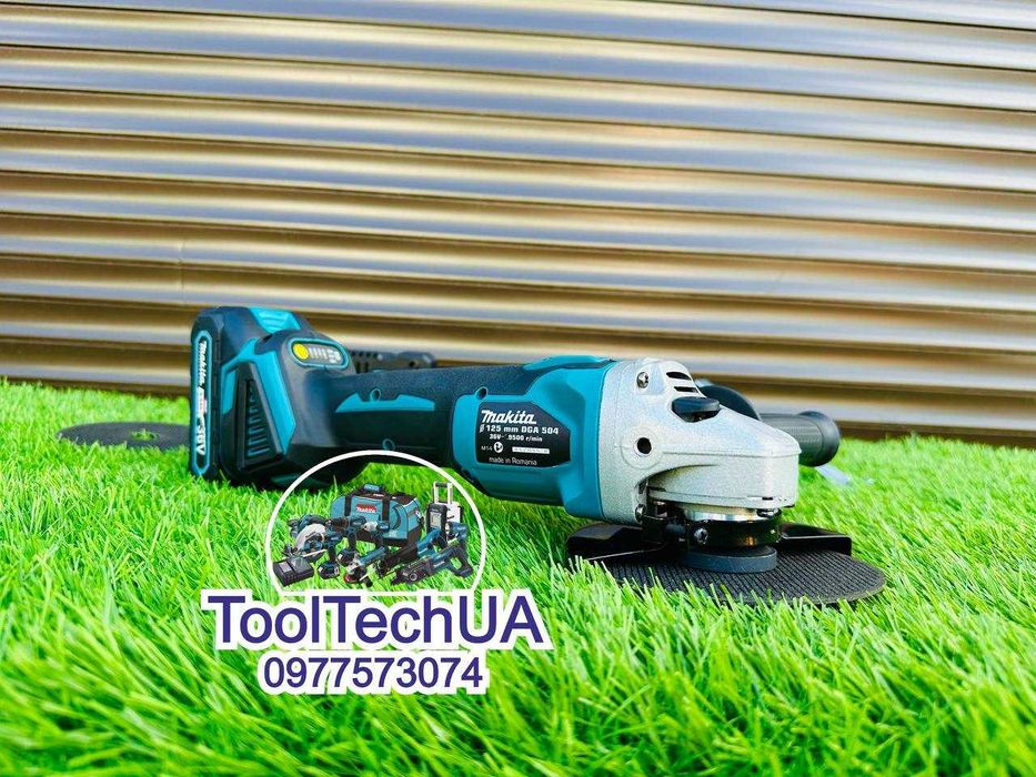 Кутова Шліфувальна Mашина Болгарка Makita DGA 504 XGT УШМ (36V-6A) 2шт