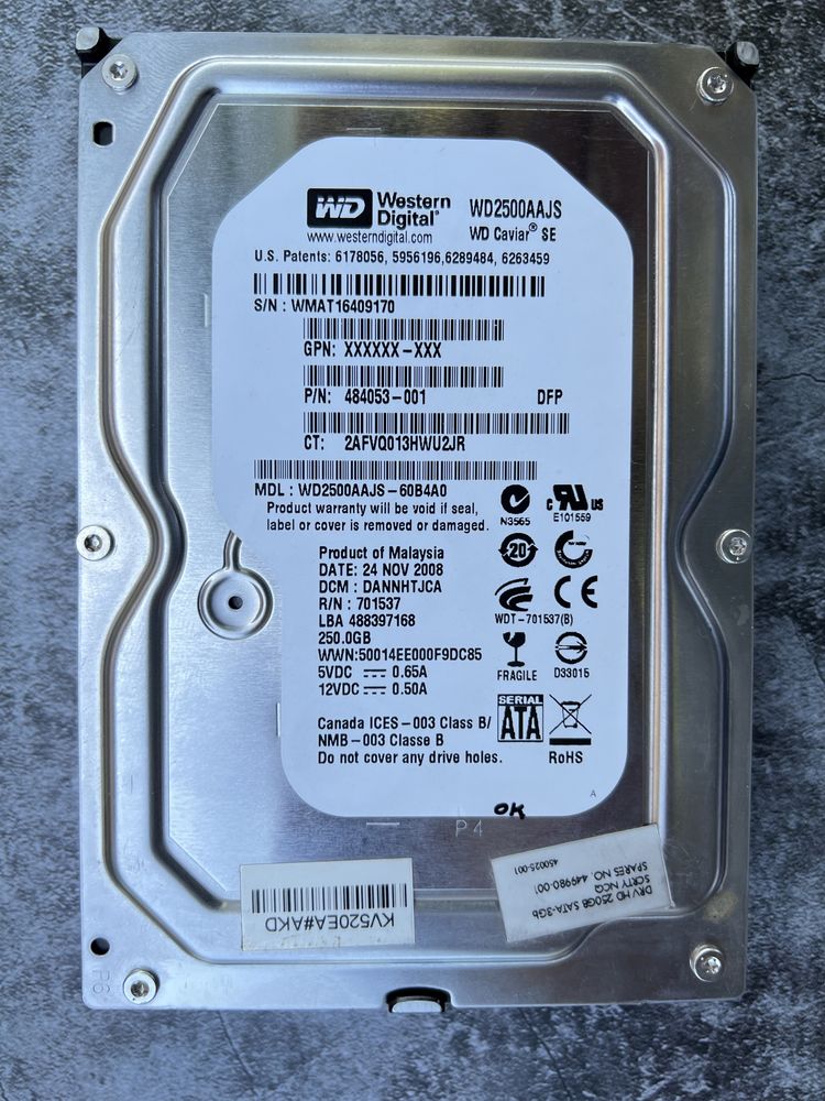 Dysk twardy Western Digital WD2500AAJS 250GB 3,5"