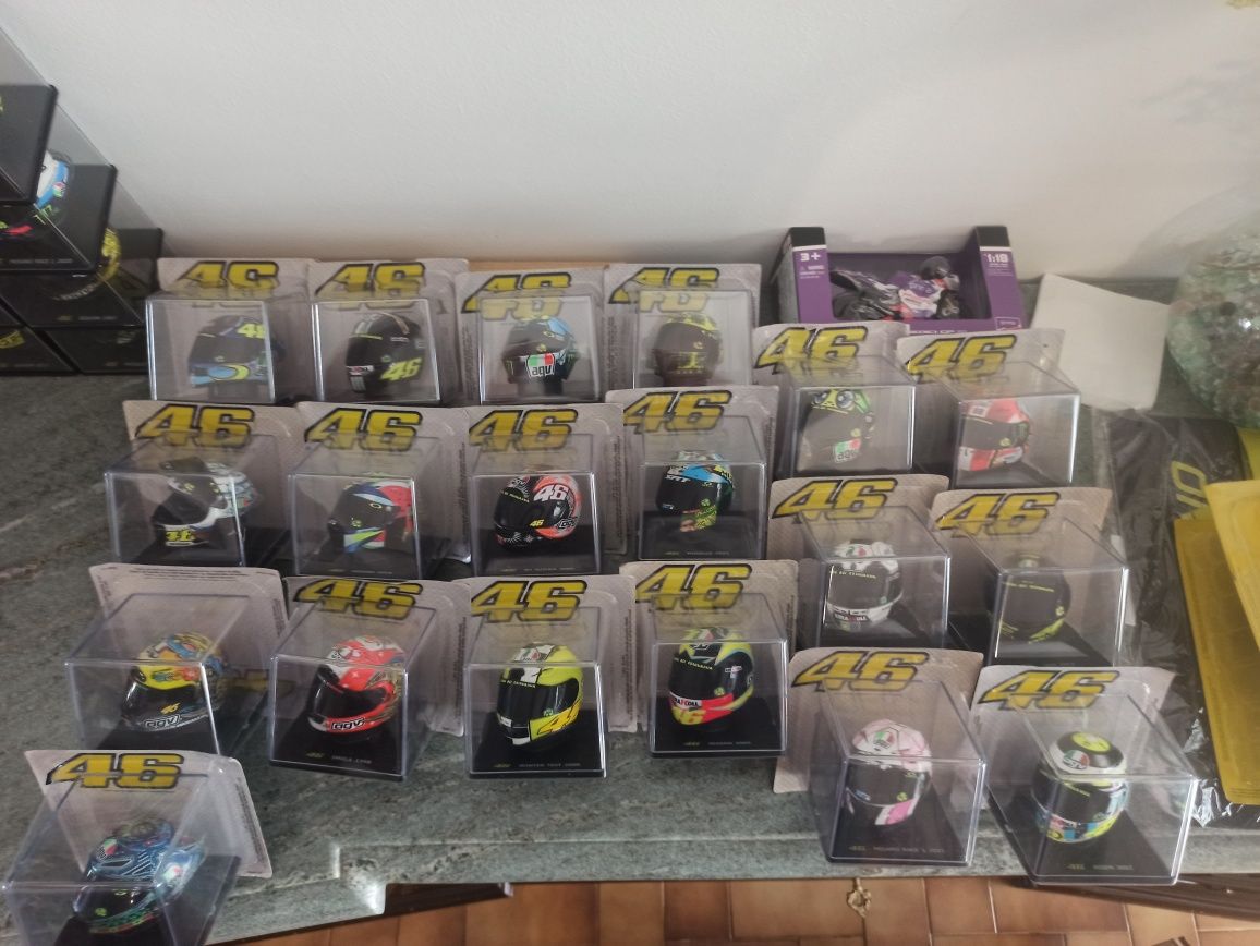 Capacetes miniatura Valentino Rossi