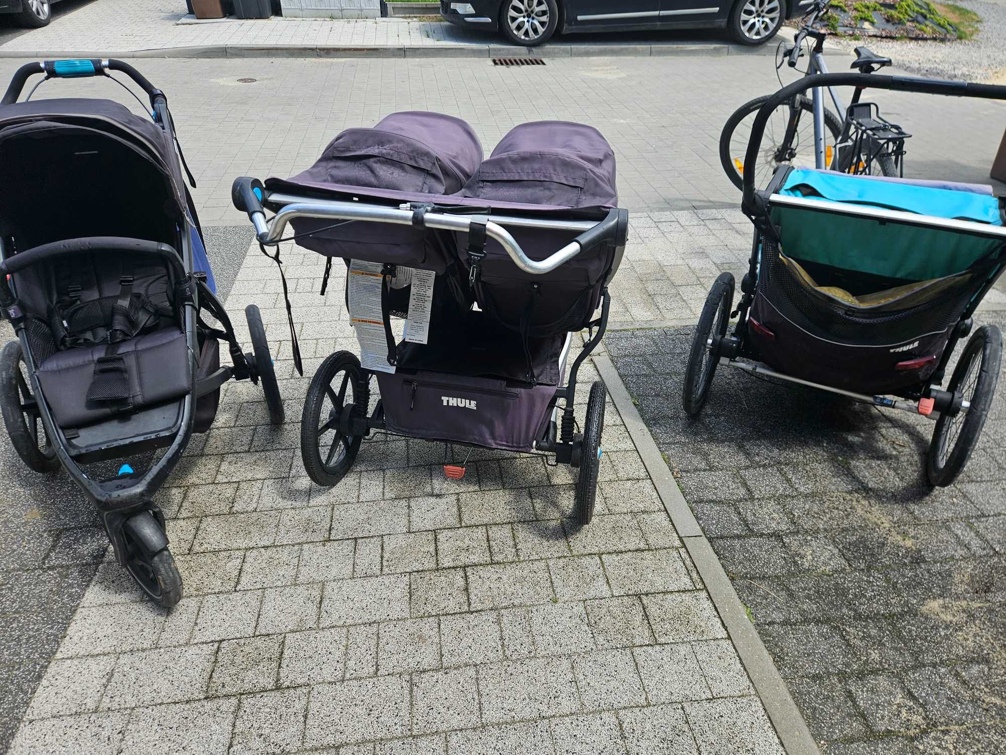 Wozek dzieciecy Thule Urban Glide 2 dwojka komplet gratis