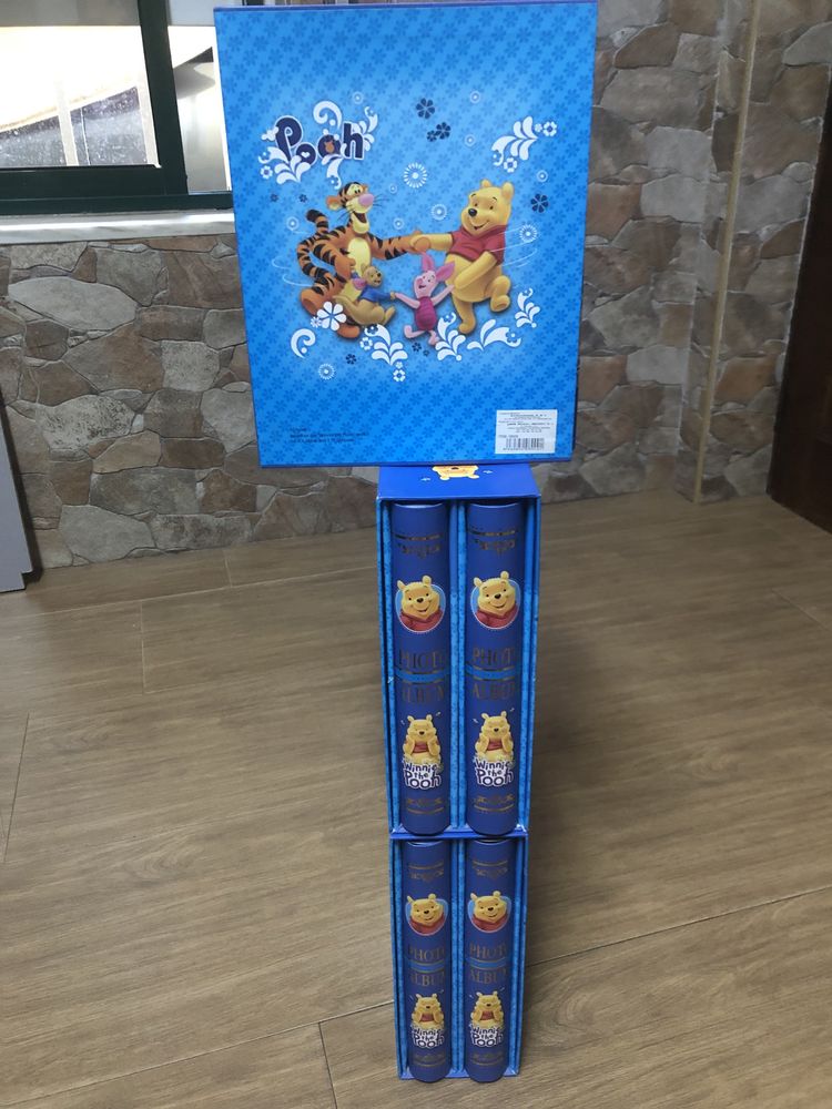 6 albuns Winnie The Pooh com caixa