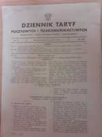 Dziennik taryf z 1948 roku