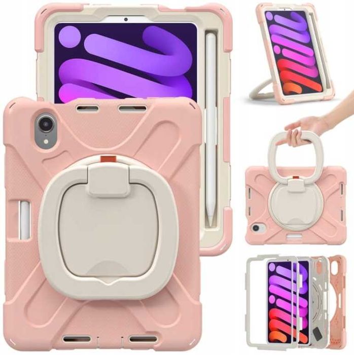 Etui Obudowa Case Pokrowiec na Tablet iPad Mini 6 8.3 Pancerny Różowy