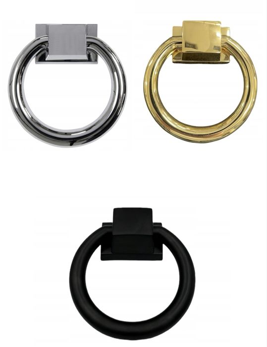 Pufa Tapicerowana z Kołatką 40cm