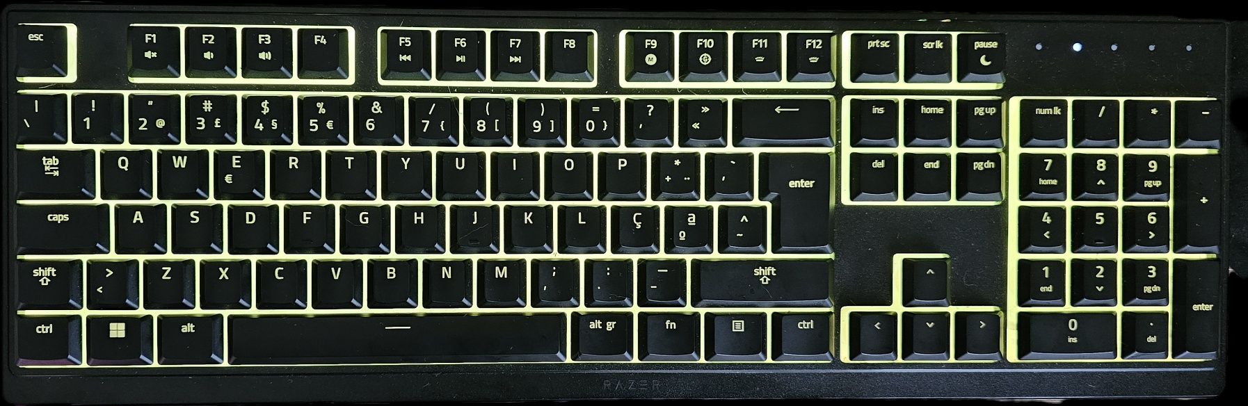 Teclado gaming razer ornata V3 X como novo