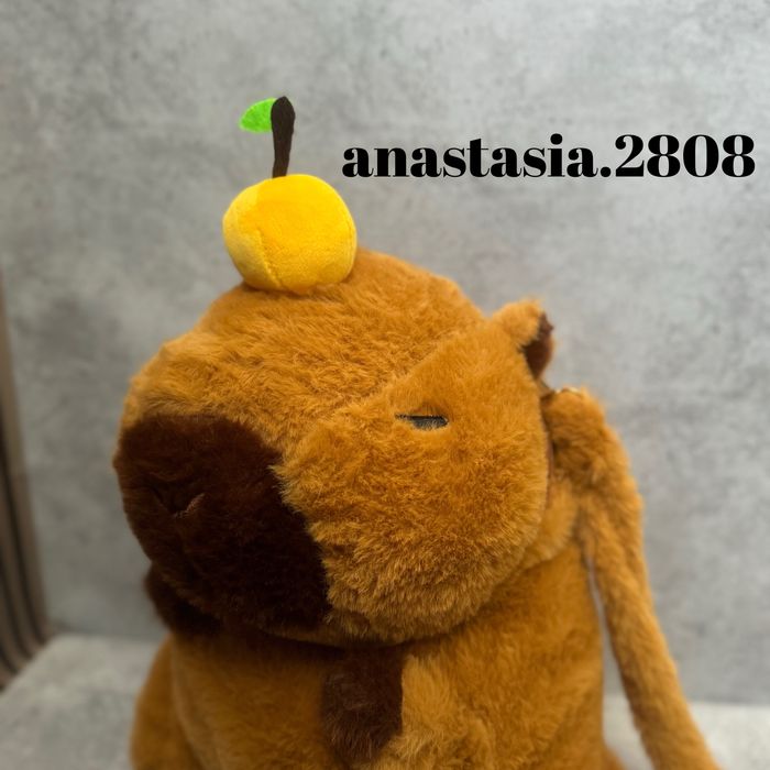 Рюкзак дитячий мʼяка іграшка Капібара 35 см  мягкая игрушка Капибара