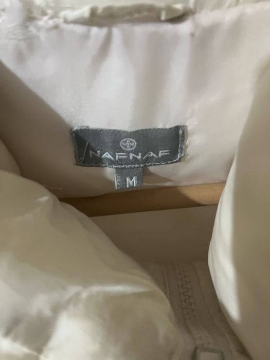 Blusao penas bege sintado marca Naf Naf