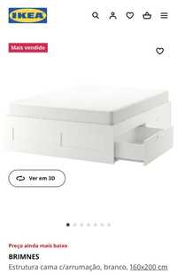 Cama Casal Ikea Branca