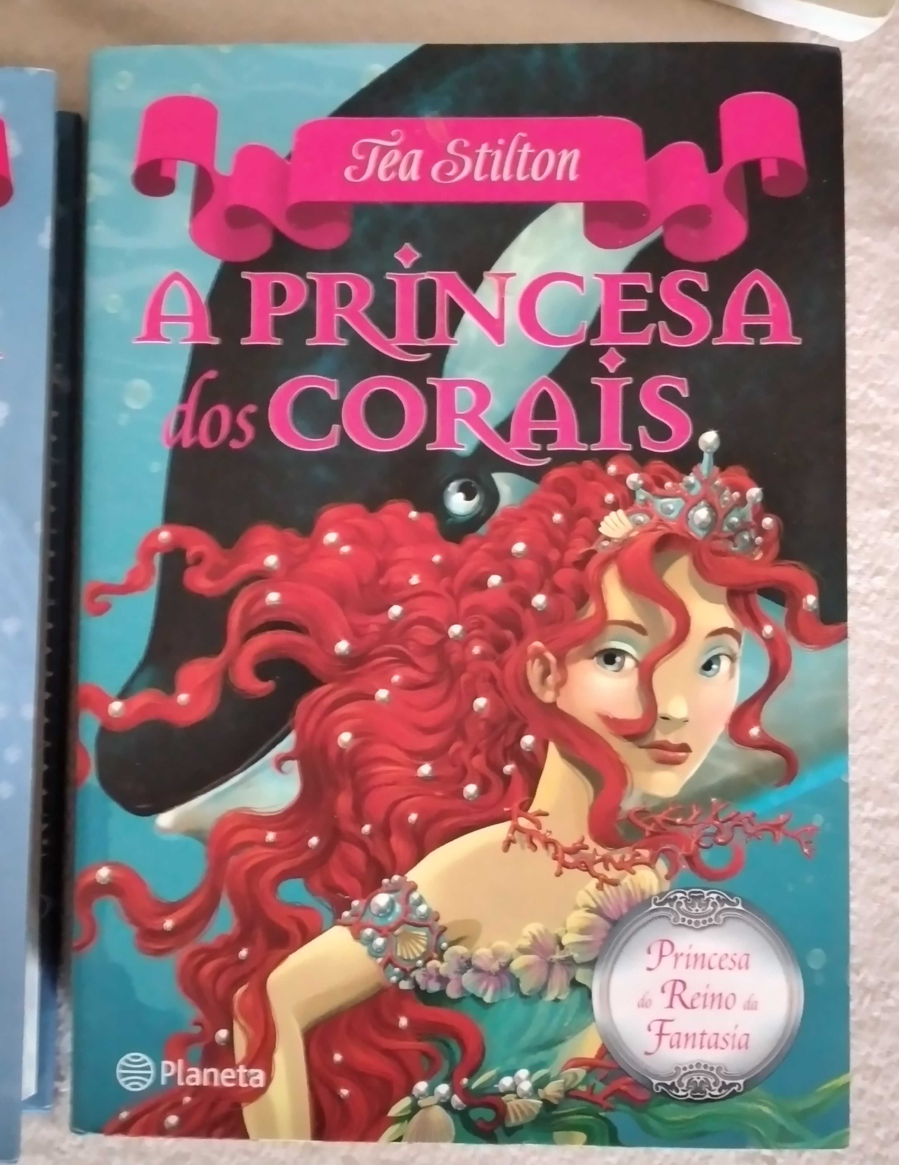 Livros "A princesa dos corais" e "A princesa dos gelos"