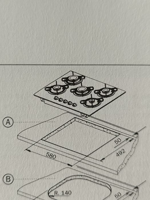 Fogão Crystal-Gas Teka CGC-4G