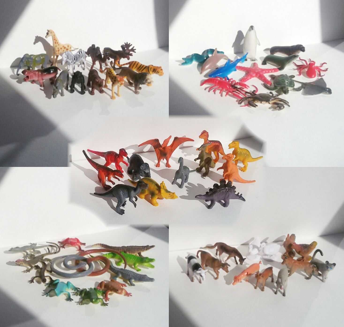 Набор 12 малых фигурок животных динозавры Battat из банки 60 шт.