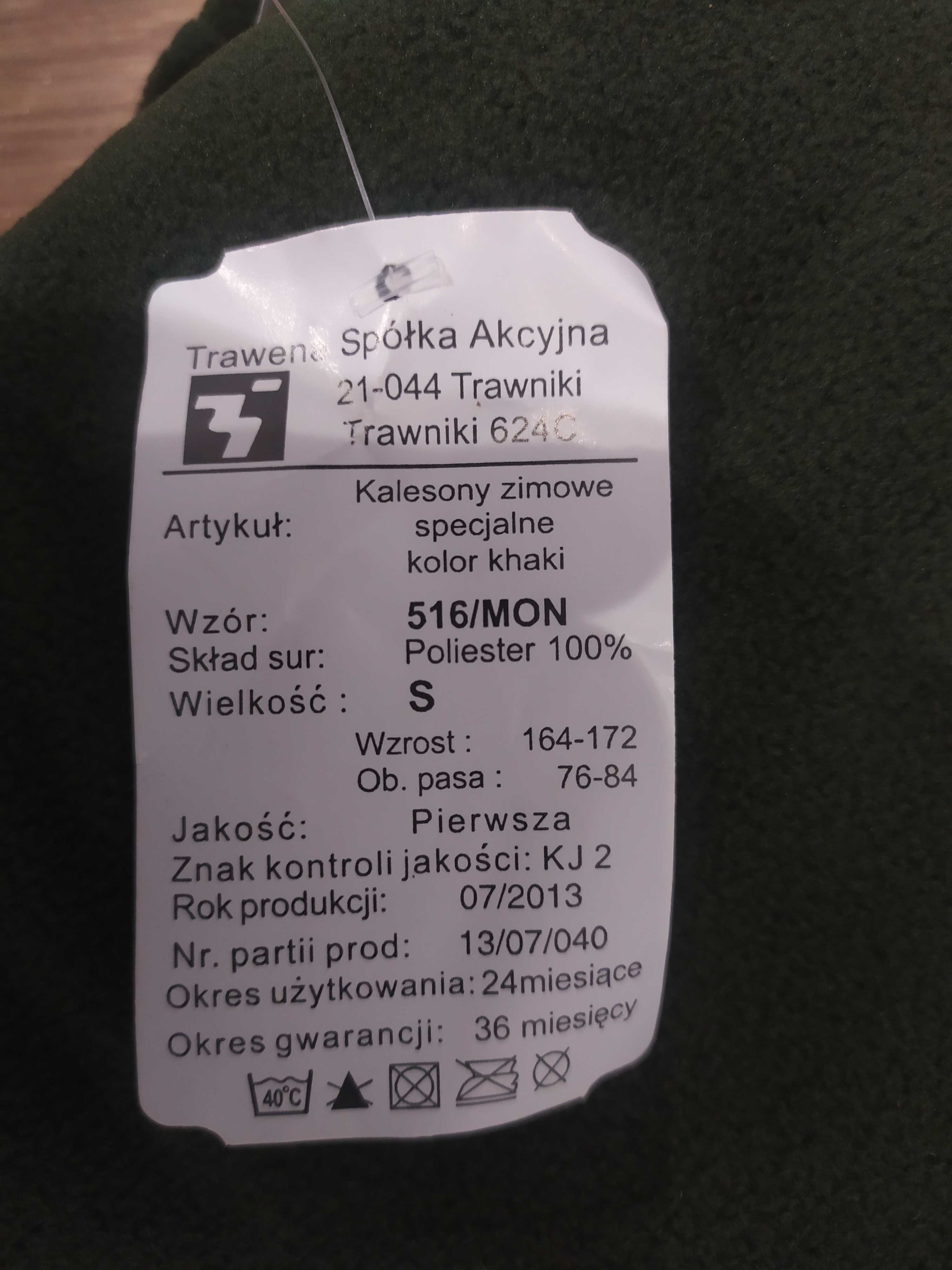 Bielizna zimowa specjalna wojskowa rozmiar S