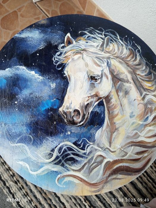 Stolik kawowy ręcznie malowany