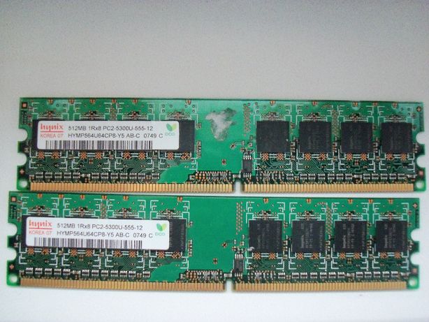 Hynix DDR2, 512Mb 667Mhz (2 шт)