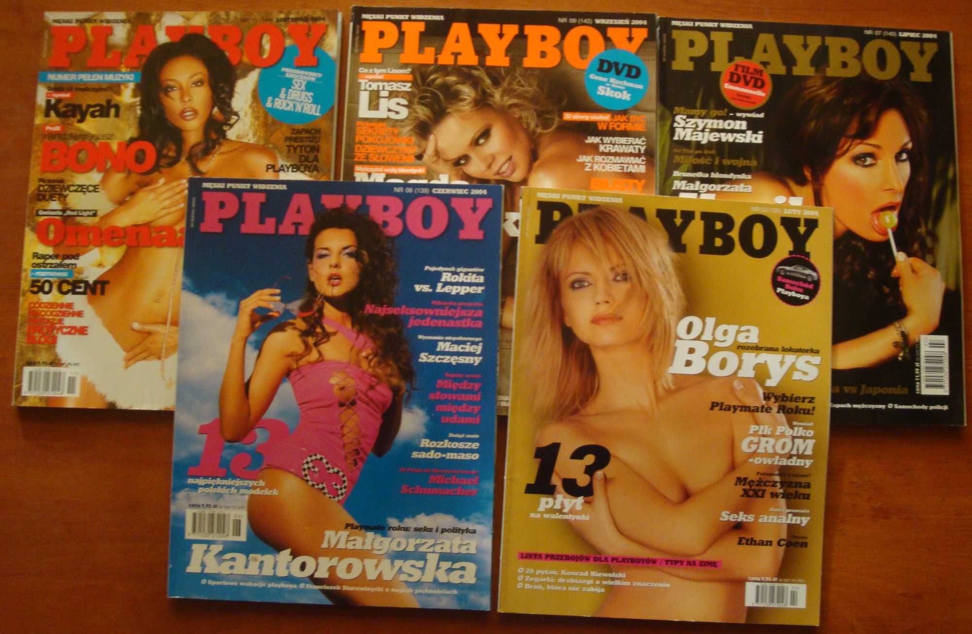 5 x PLAYBOY - 2004 [ 02, 06, 07, 09, 11 ] - STAN BDB!!! Okazja !!!