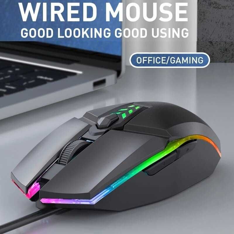 Дротова ігрова миша з RGB-підсвічуванням