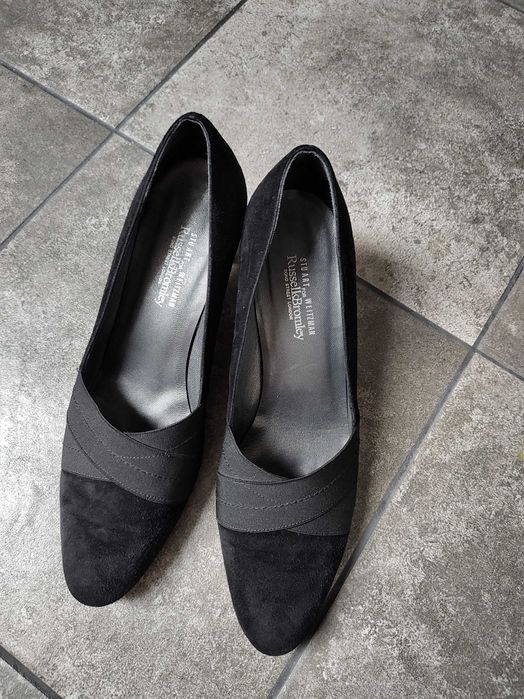 Buty na obcasie czółenka Stuart Weitzman 40 skóra zamsz