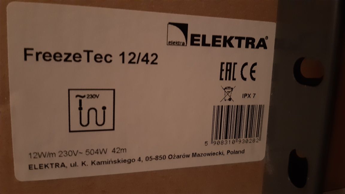 Kabel grzejny Elektra FreezeTec 42m