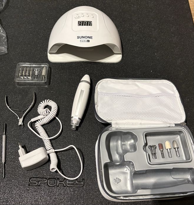 Zestaw do manicure – lampa Sunone + pilnik do paznokci Bauer