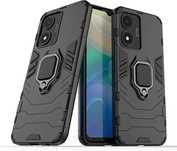 FTRONGRT Etui pancerne z uchwytem do vivo Y02s – czarne, odporne