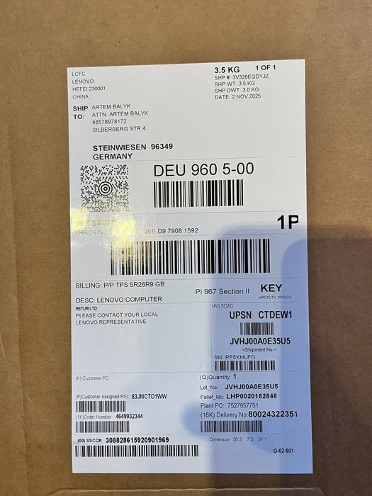 Lenovo IdeaPad Pro 5i Gen 10 16" OLED, Ultra 9, 32 ГБ, Новий