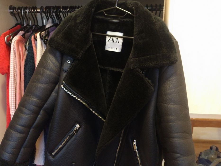 Куртка дубленка zara S