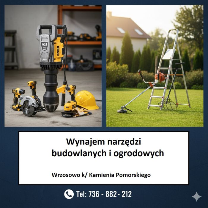 Wypożyczalnia , wynajem   narzędzi budowlanych i ogrodowych
