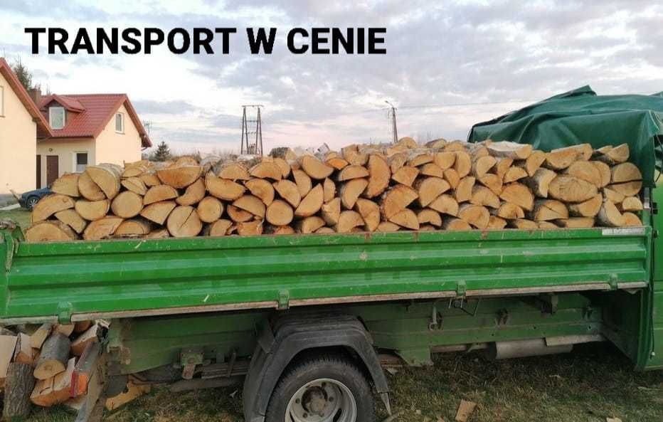 Drewno kominkowe opałowe dąb buk