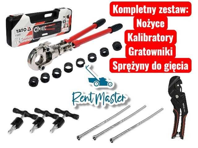 ZESTAW Prasa Praska Zaciskarka do rur PEX PERT Wynajem Wypożyczalnia
