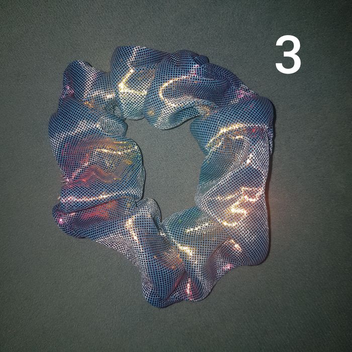 Gumki do włosów scrunchie neonowe