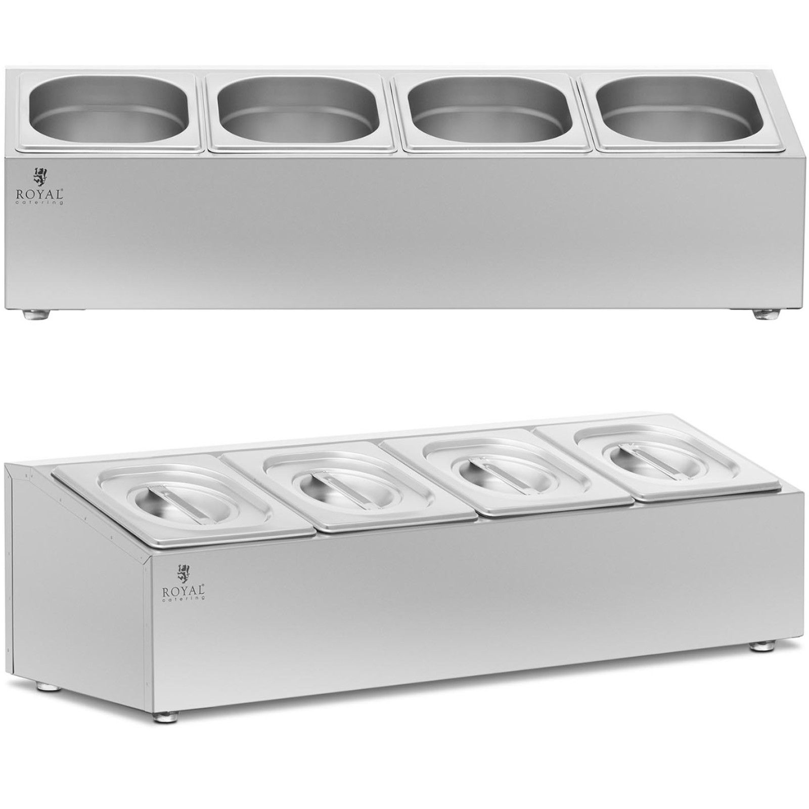 ekspozytor stojak na pojemniki gastronomiczne 4 x gn 1/6 7.6 l +  qmx