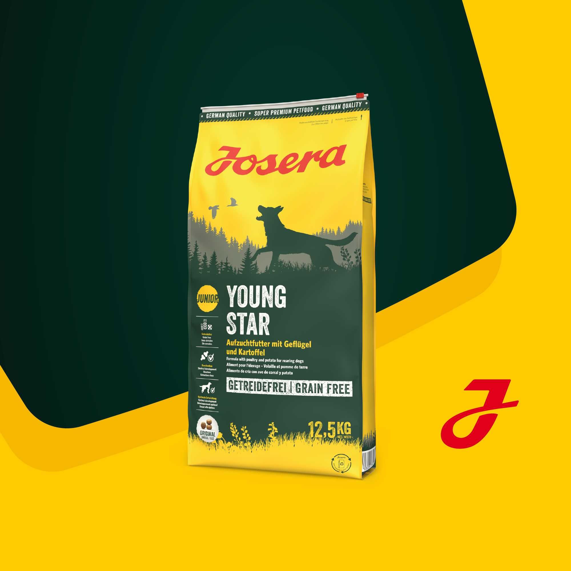 JOSERA YoungStar 12,5кг Беззерновий корм для цуценят-юніорів