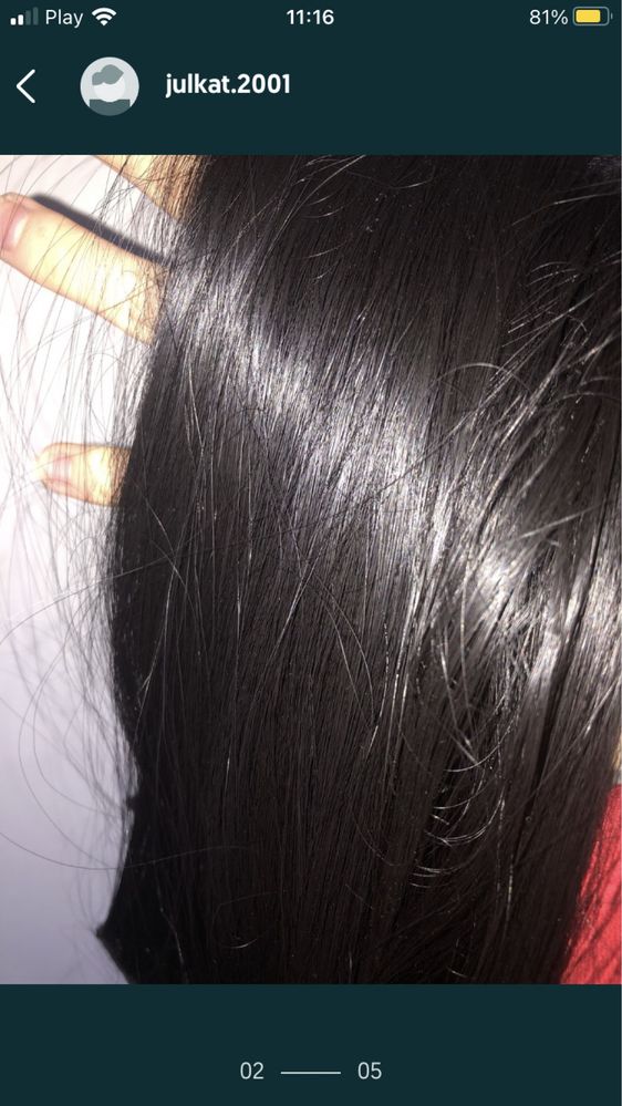 Włosy syntetyczne 70 cm czarne nowe BRĄZ PERUKA GRATIS