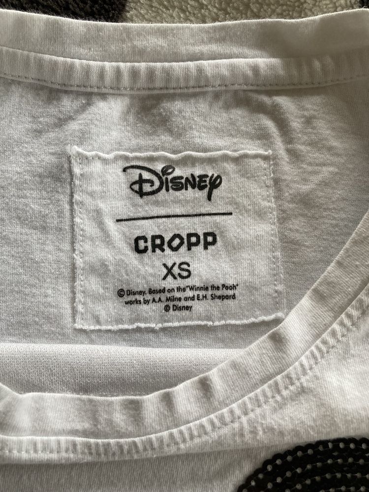 Biala bluzka top koszulka crop Disney Cropp xs/34 Mickey Mouse Miki
