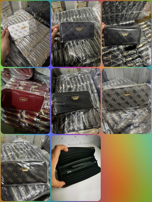 Portfele Damskie Guess Monogram Premium
