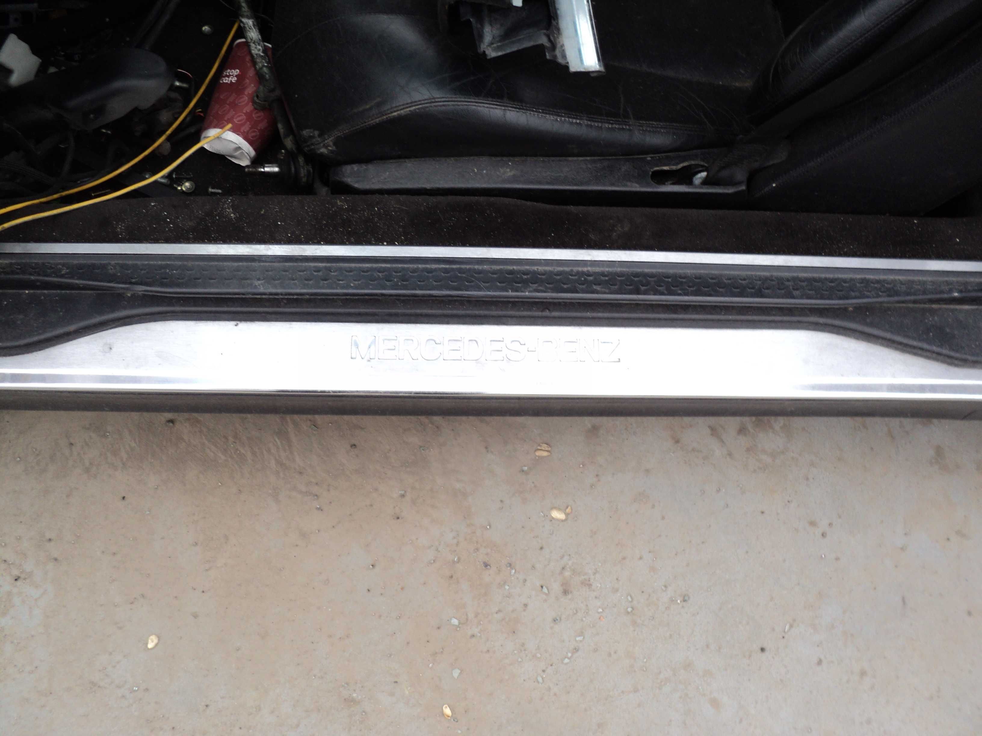 Listwy Progowe Wewnętrzne Prawa Lewa Chrom Mercedes R129