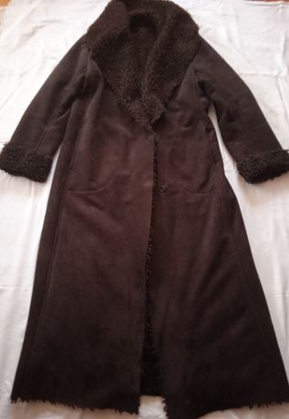 Пальто жіноче зимове із штучної замші