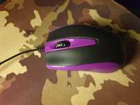 Проводная мышка HAVIT HV-MS871 USB Purple , коврик