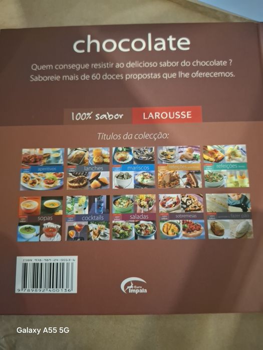 Livro de receitas de chocolate