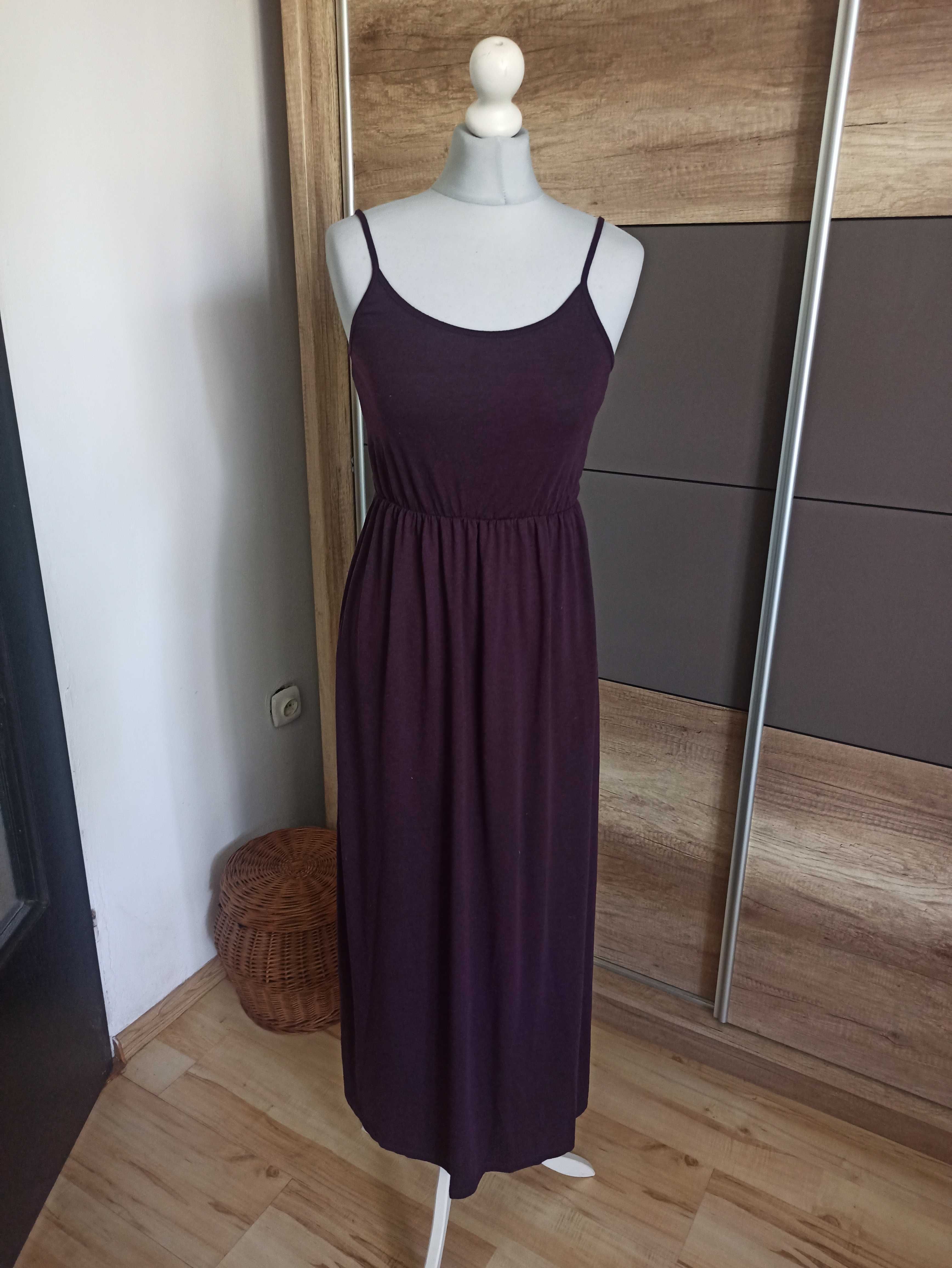 Fioletowa sukienka dresowe r. 34