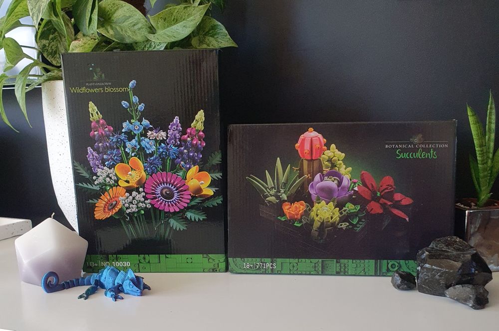 Nowe Klocki Botanicals zestaw 2 bukiet polnych kwiatów kaktusy komplet