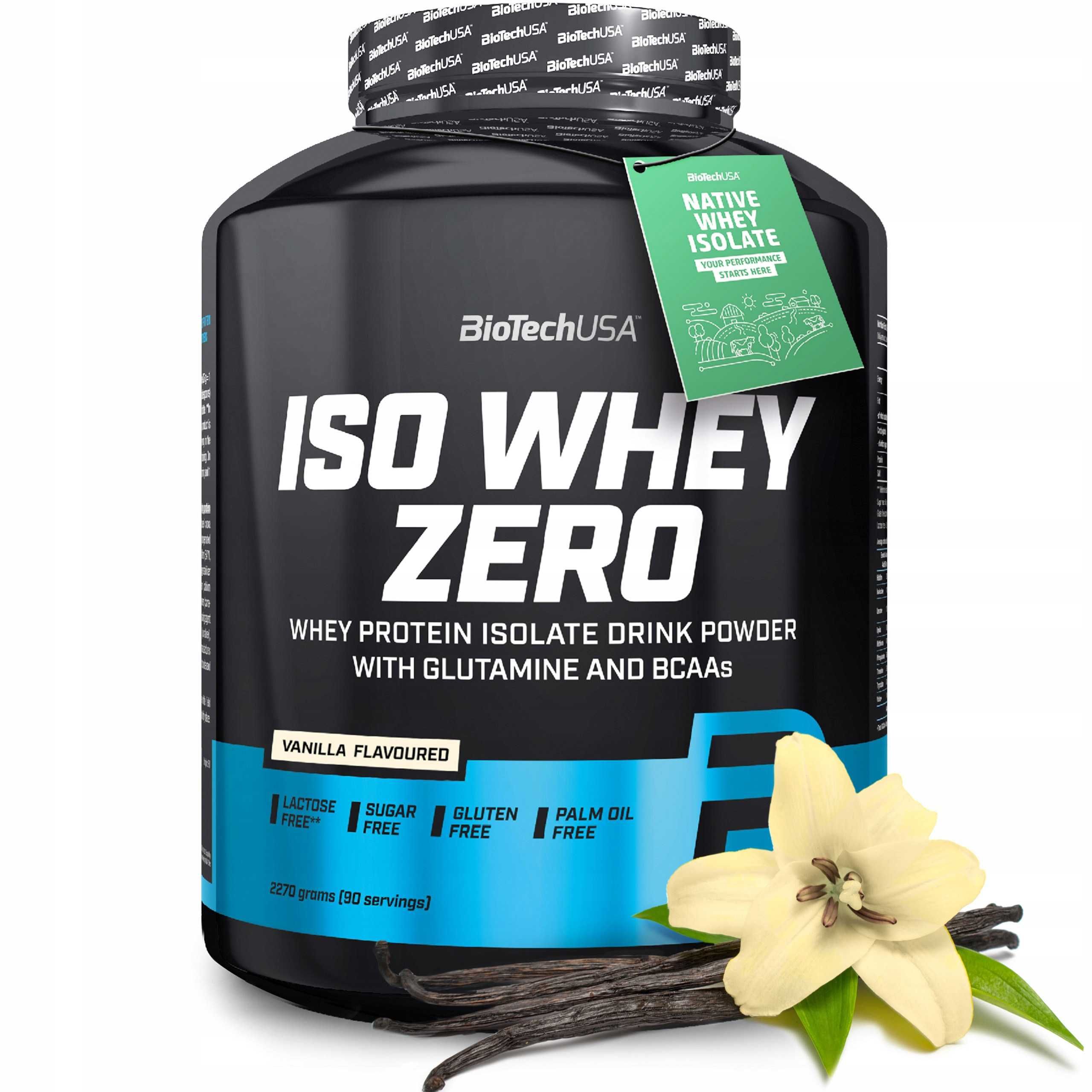 Odżywka białkowa BiotechUSA Iso Whey Zero - smak Wanilia (2270 g)