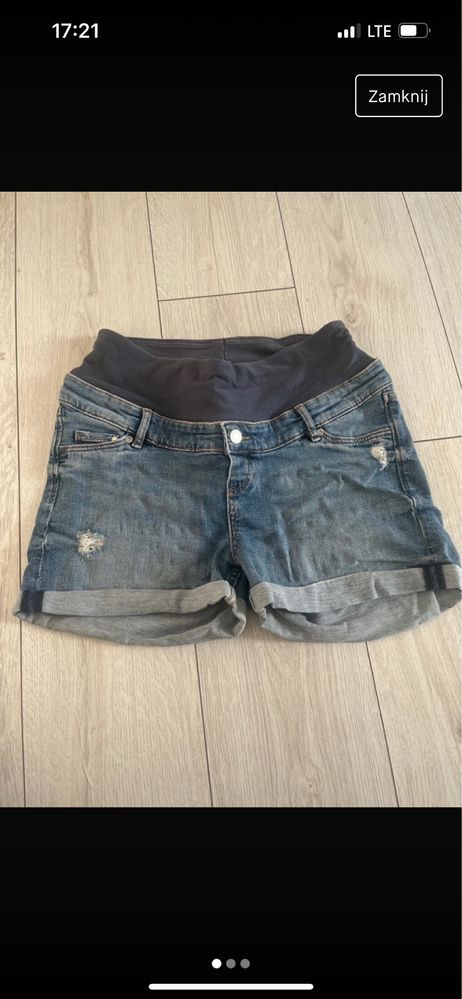 Krotkie spodenki ciazowe h&m jeansy