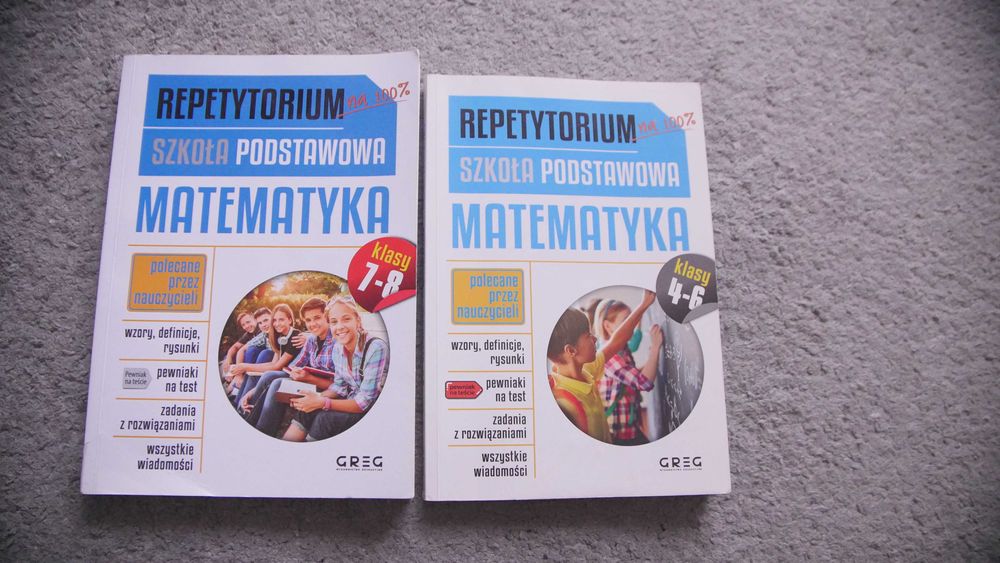 Repetytorium Matematyka - klasa 4-6 / klasa 7-8 + Sprawdziany