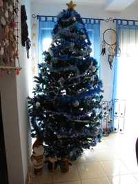 Árvore de Natal artificial como nova, com 2 metros