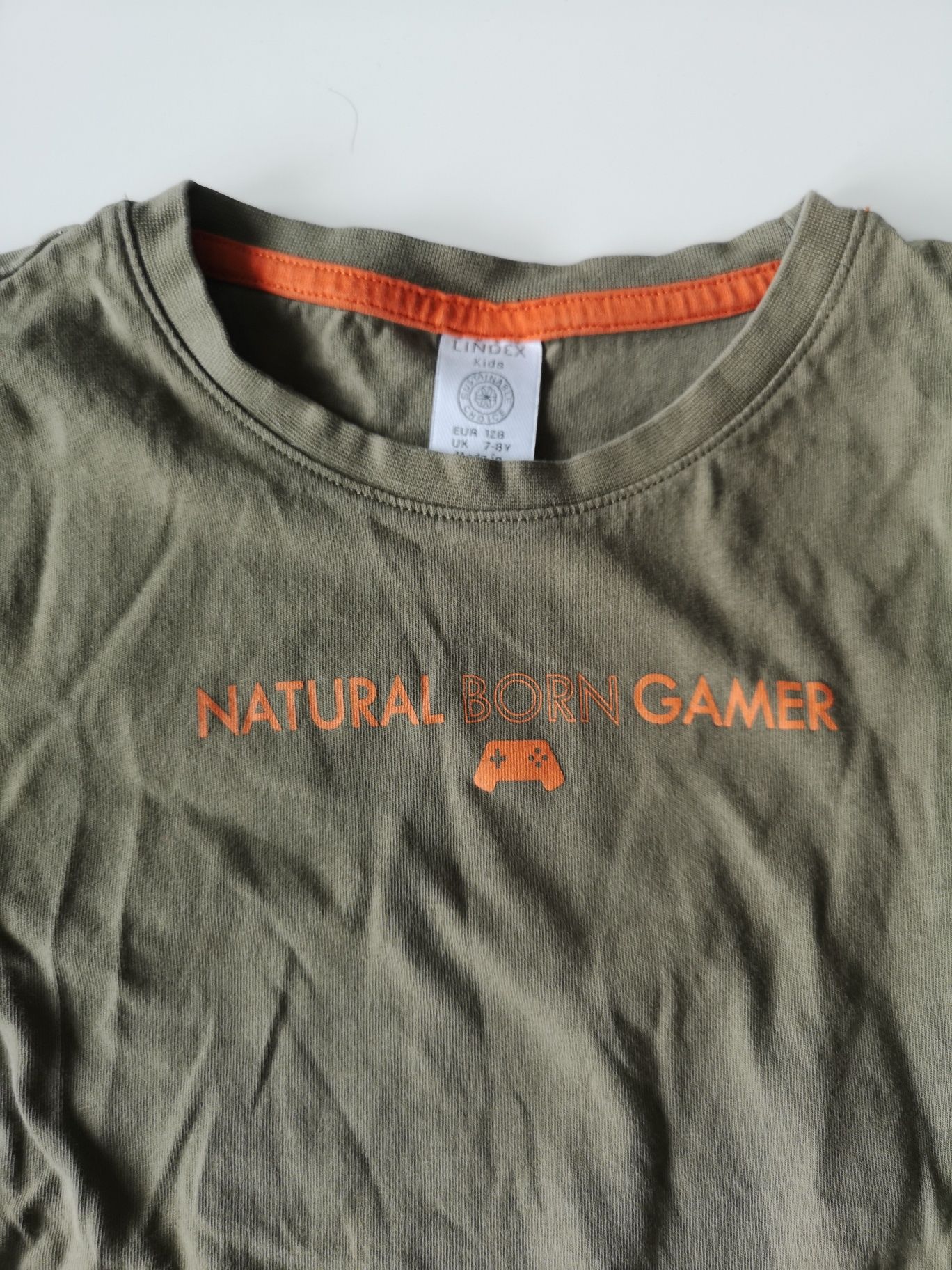Natural Born gamer koszulka kolor khaki 128 cm
