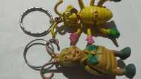 игрушка резина жук таракан усы веселый фирма желтый 2шт=брелок набор