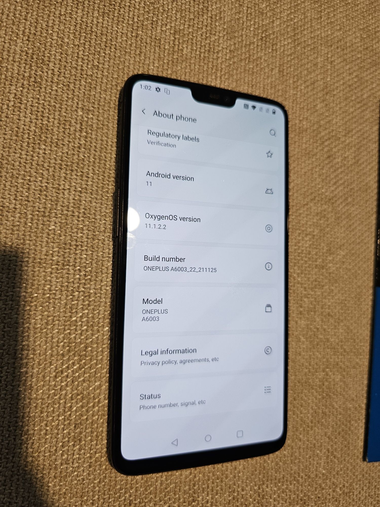 Telefon OnePlus 6 fabryczne ustawienia